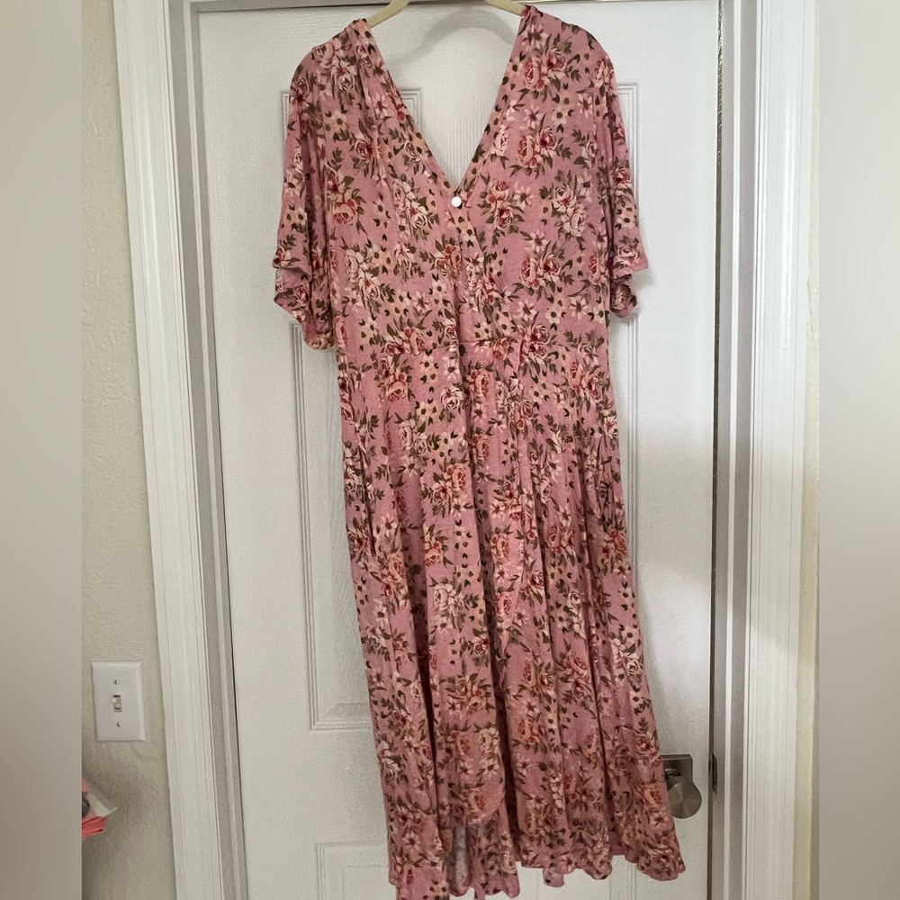 Latched Mama Bamboo floral nursing/ birth dress